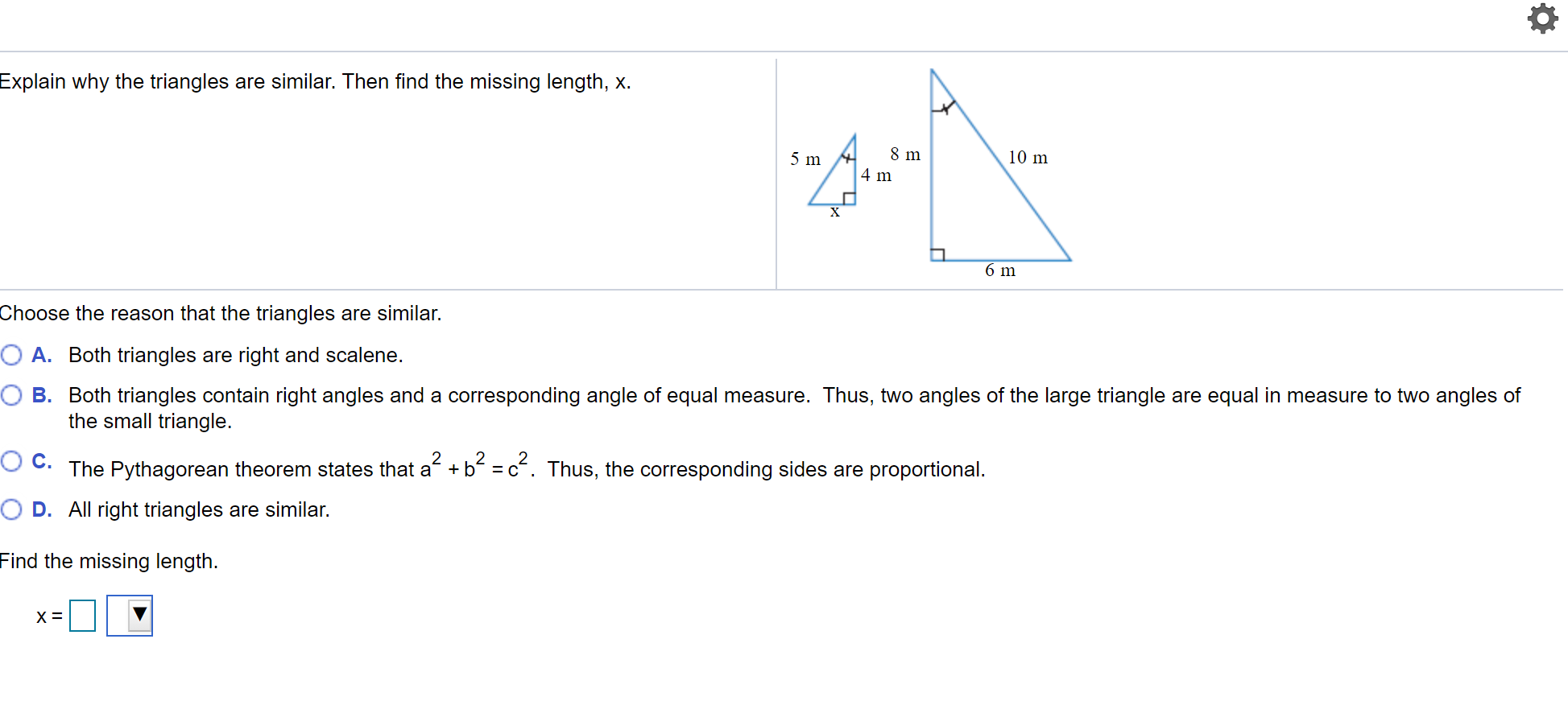 Please help. Explain why the triangles are