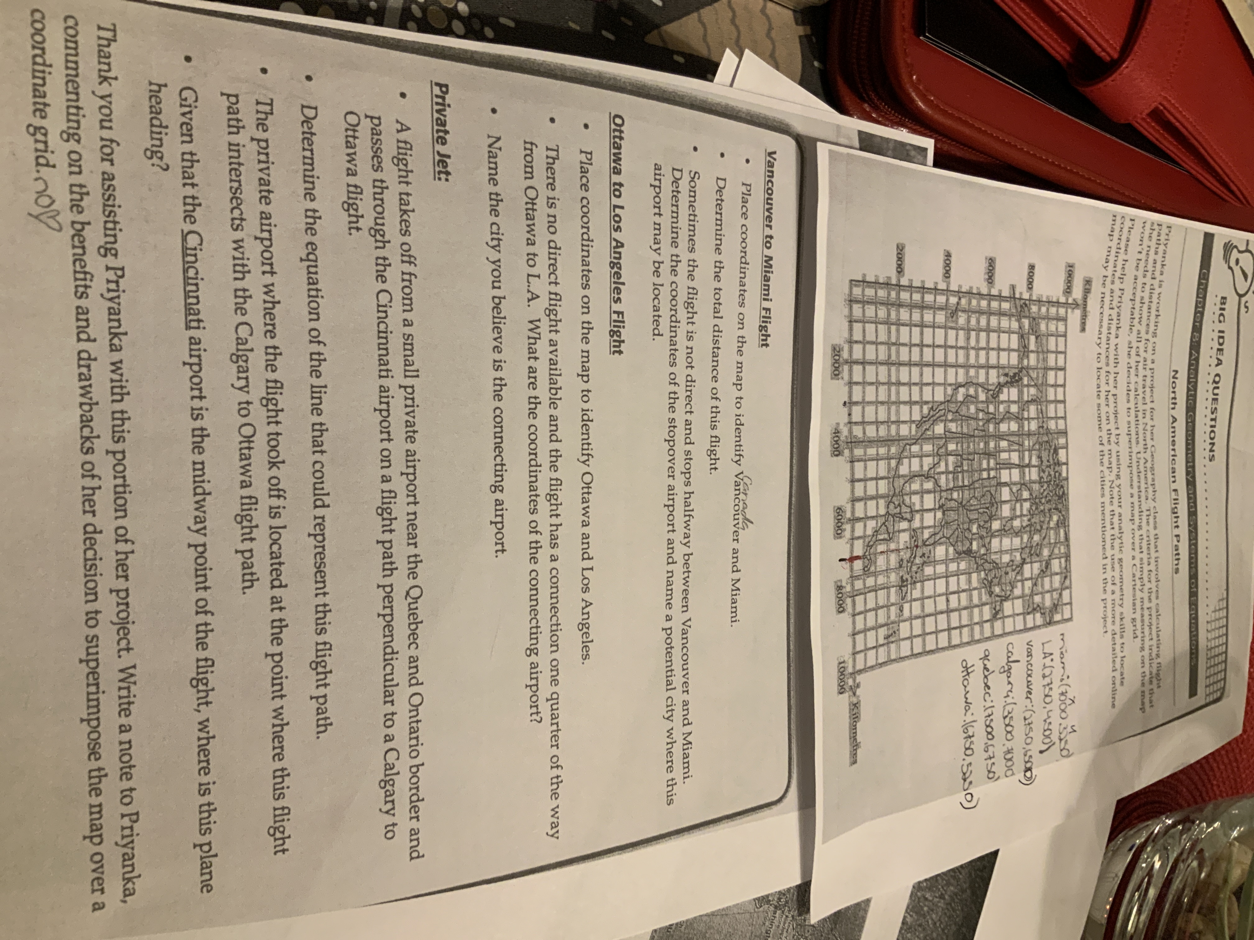 How do I determine the coordinates and distance