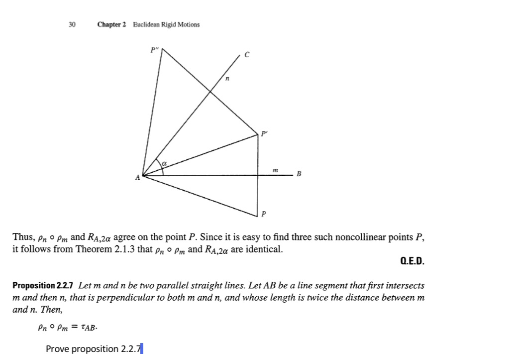 Question; Prove Proposition 2.2.7 30 Chapter 2