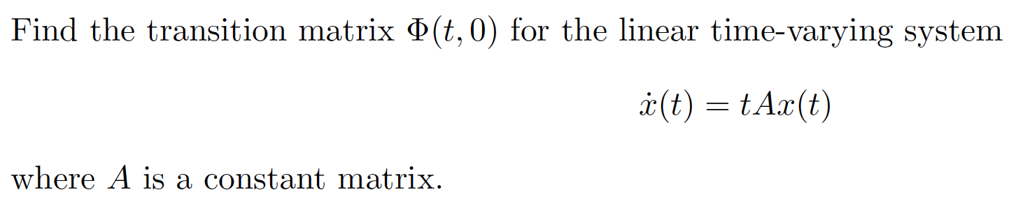 How do I approach this? Find the transition