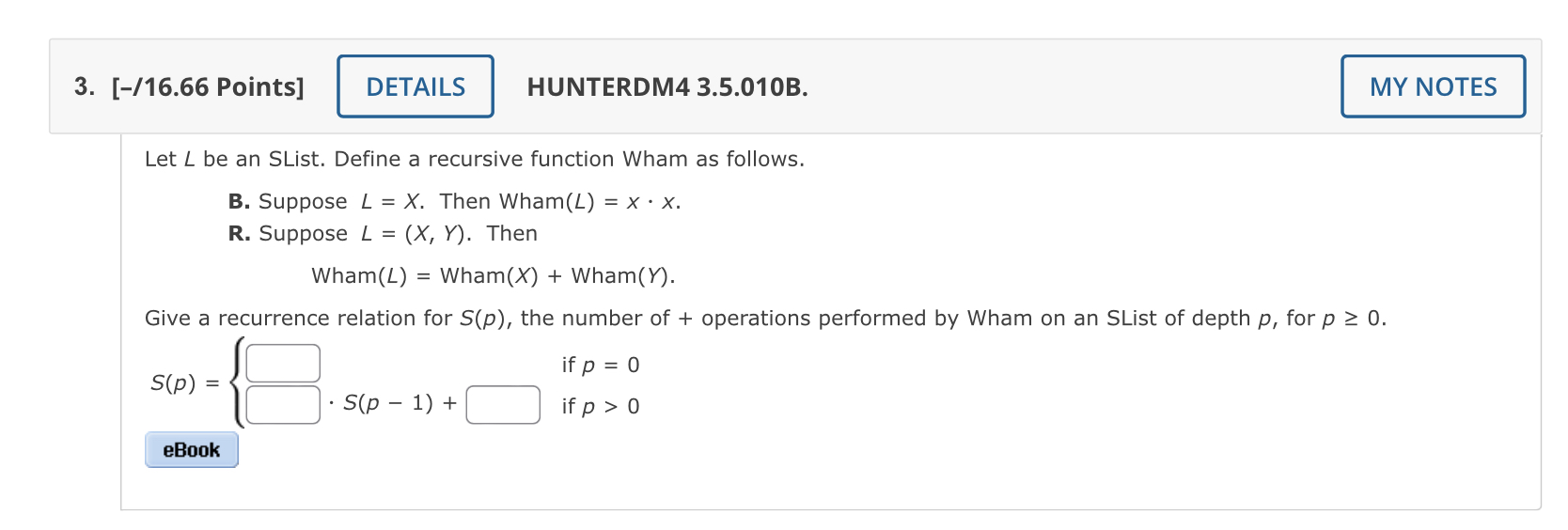 3. [I16.66 Points] DETAILS HUNTERDM4 3.5.01 OB.