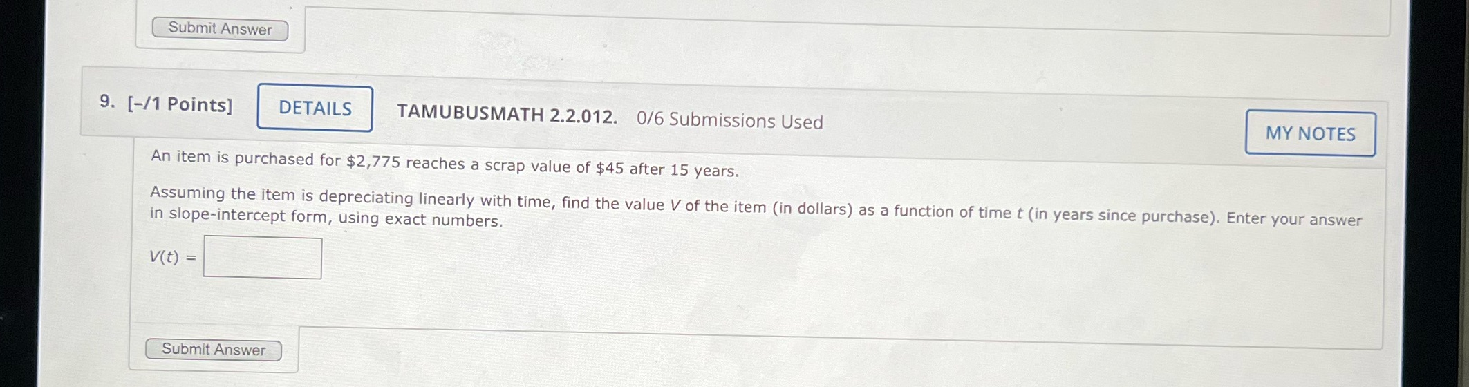 Can you help me with this question? Submit Answer