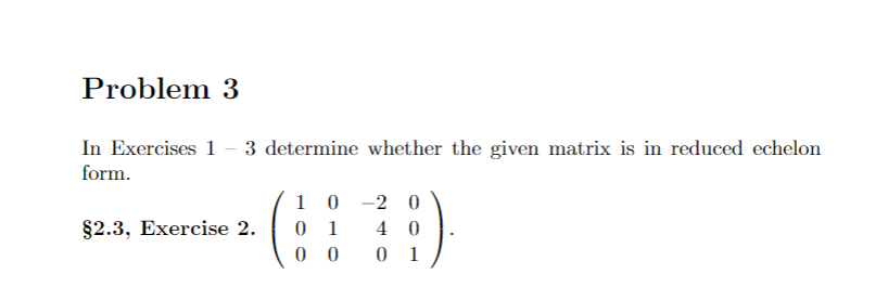 Problem 2 2.2, Exercise 5. Find the cosine ef the