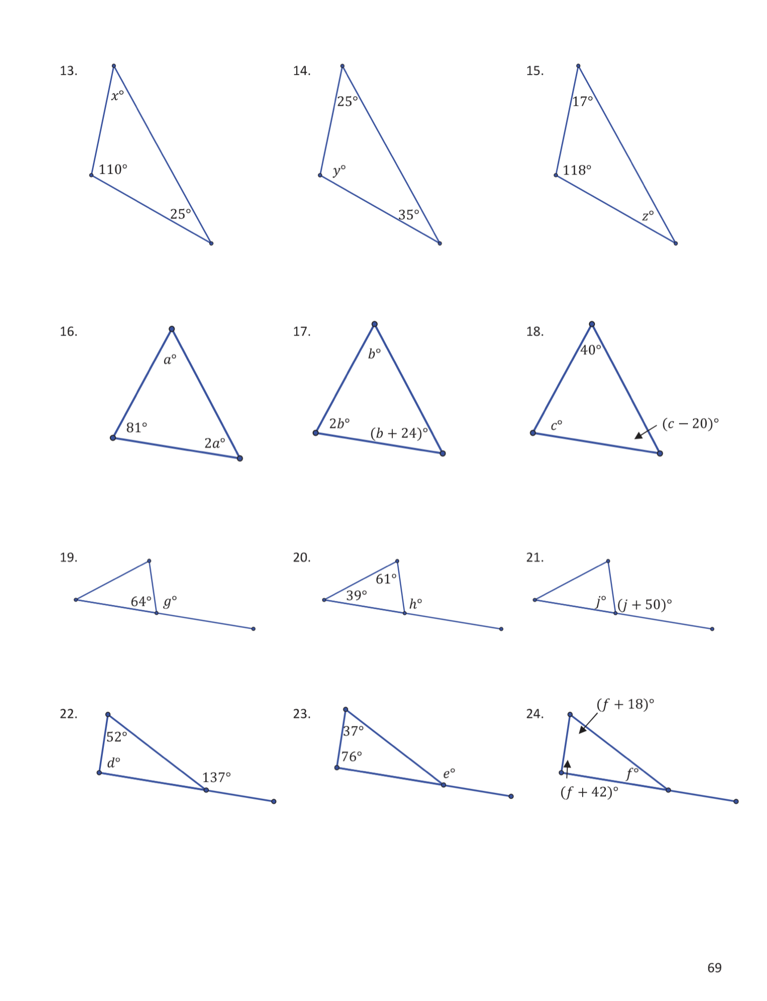 Lesson 2.6 Solve for the variable. 1. 2. 3. 150