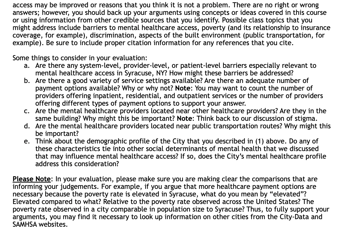 Community Assessment Assignment PURPOSE: To