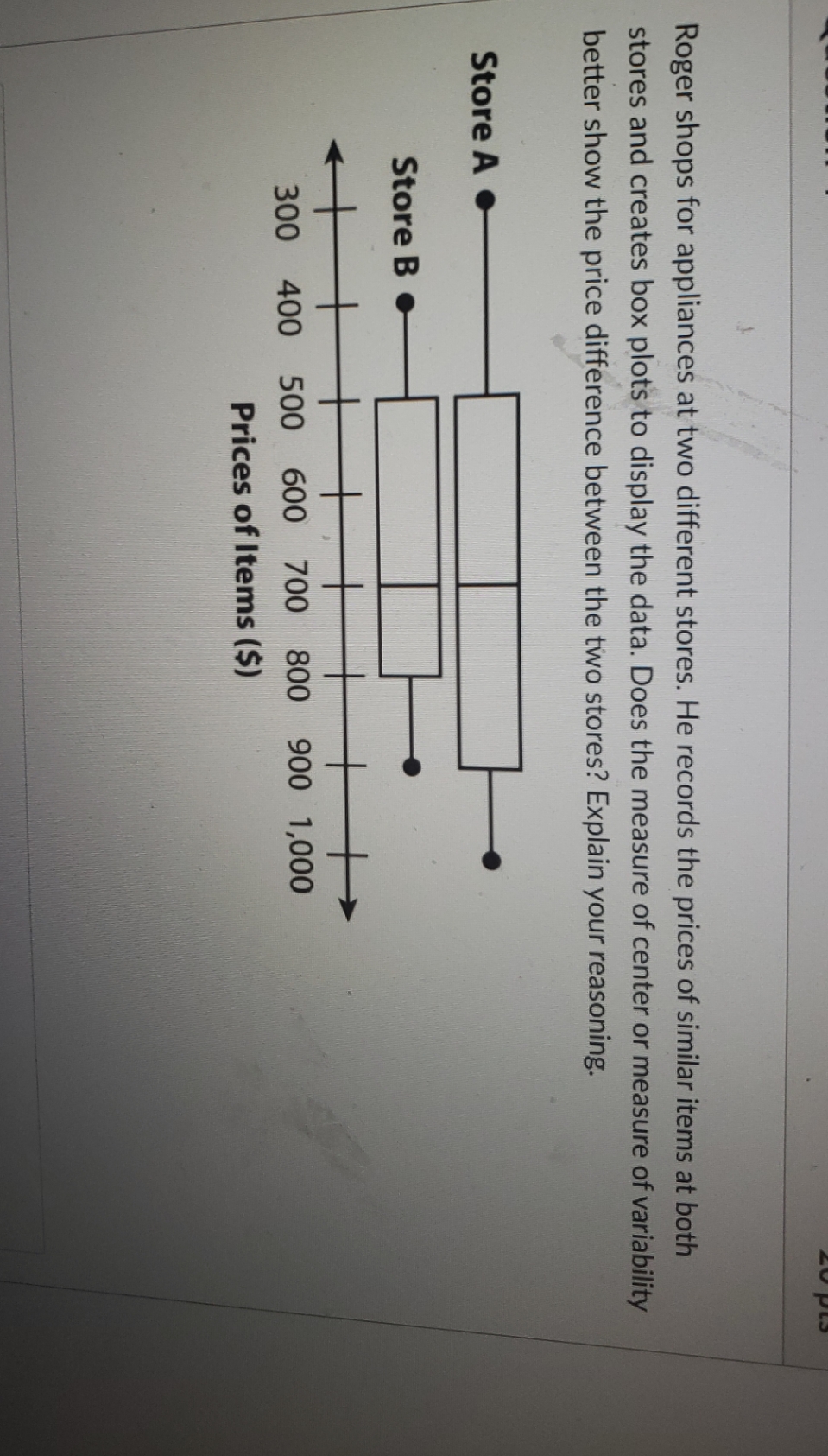 Roger shops for appliances at two different