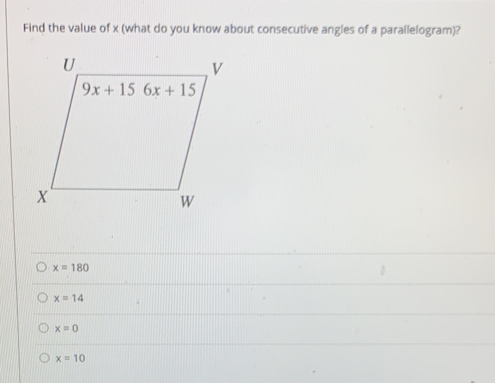 Help Find the value of x (what do you know about