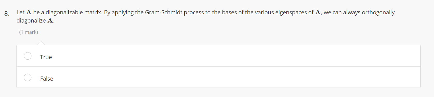 6. NO Let A = 1 P 1 0 , and D = NOO We have A =