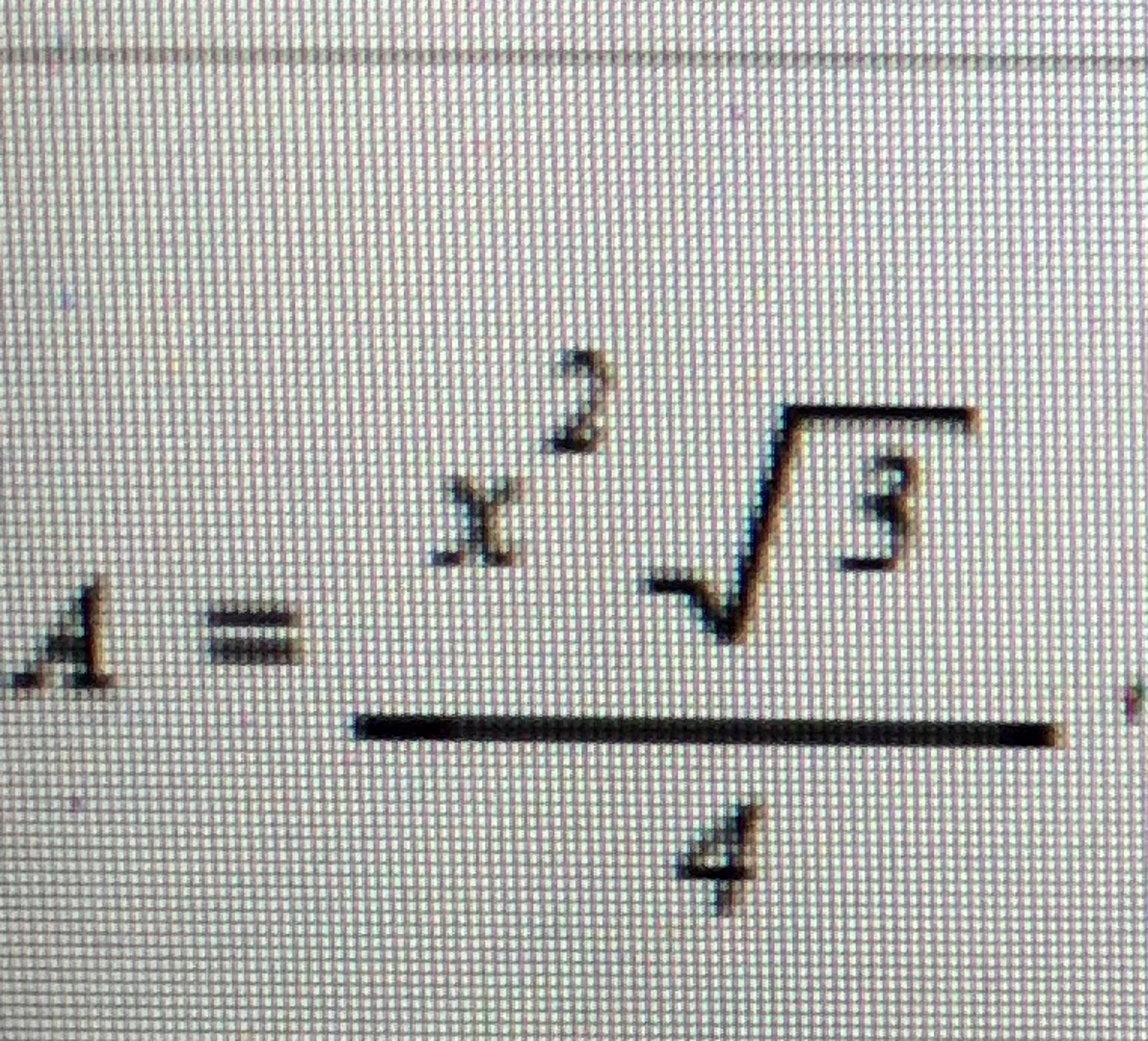 c) Prove that the area of an equilateral triangle