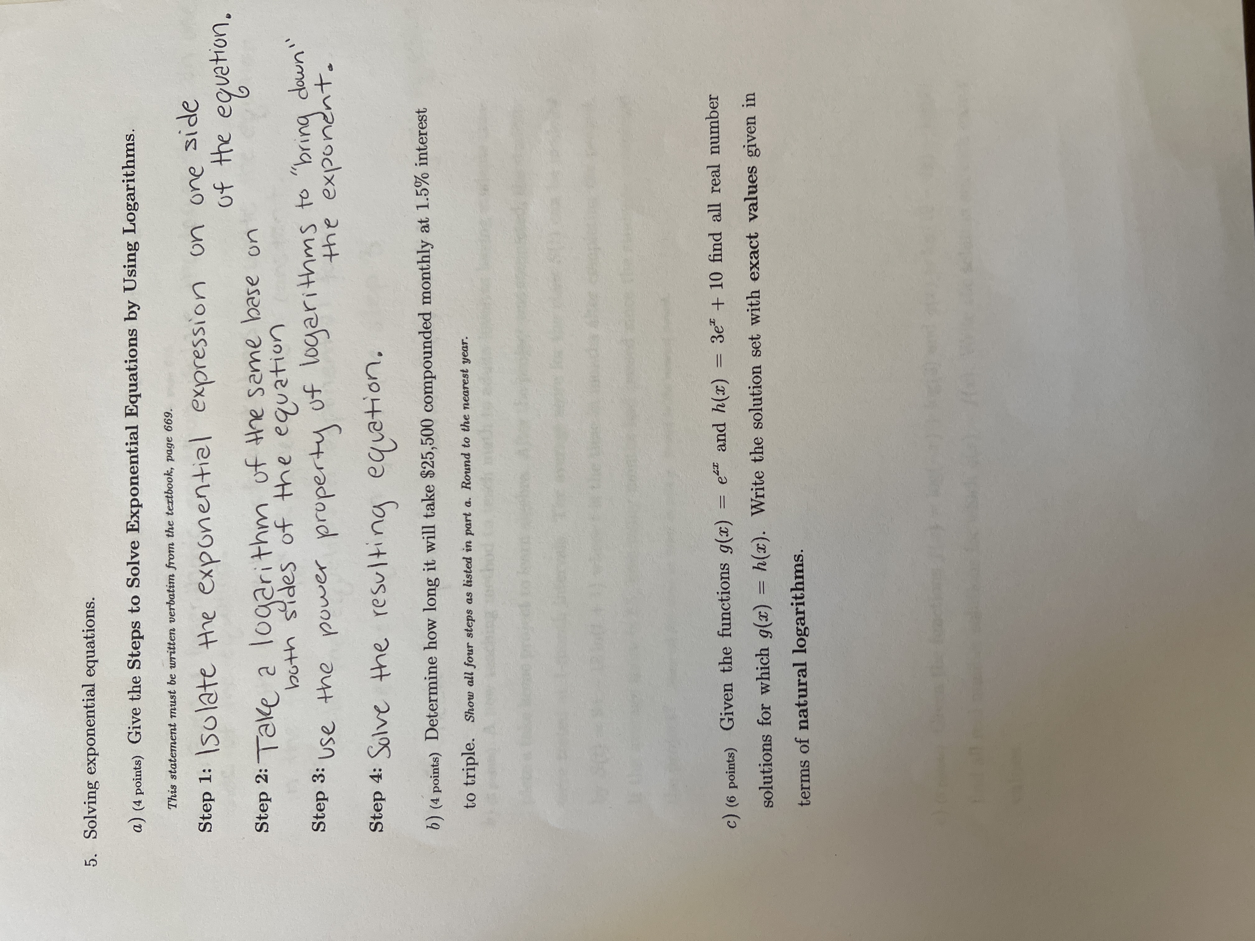 f) (3 points) Provide the correct property that