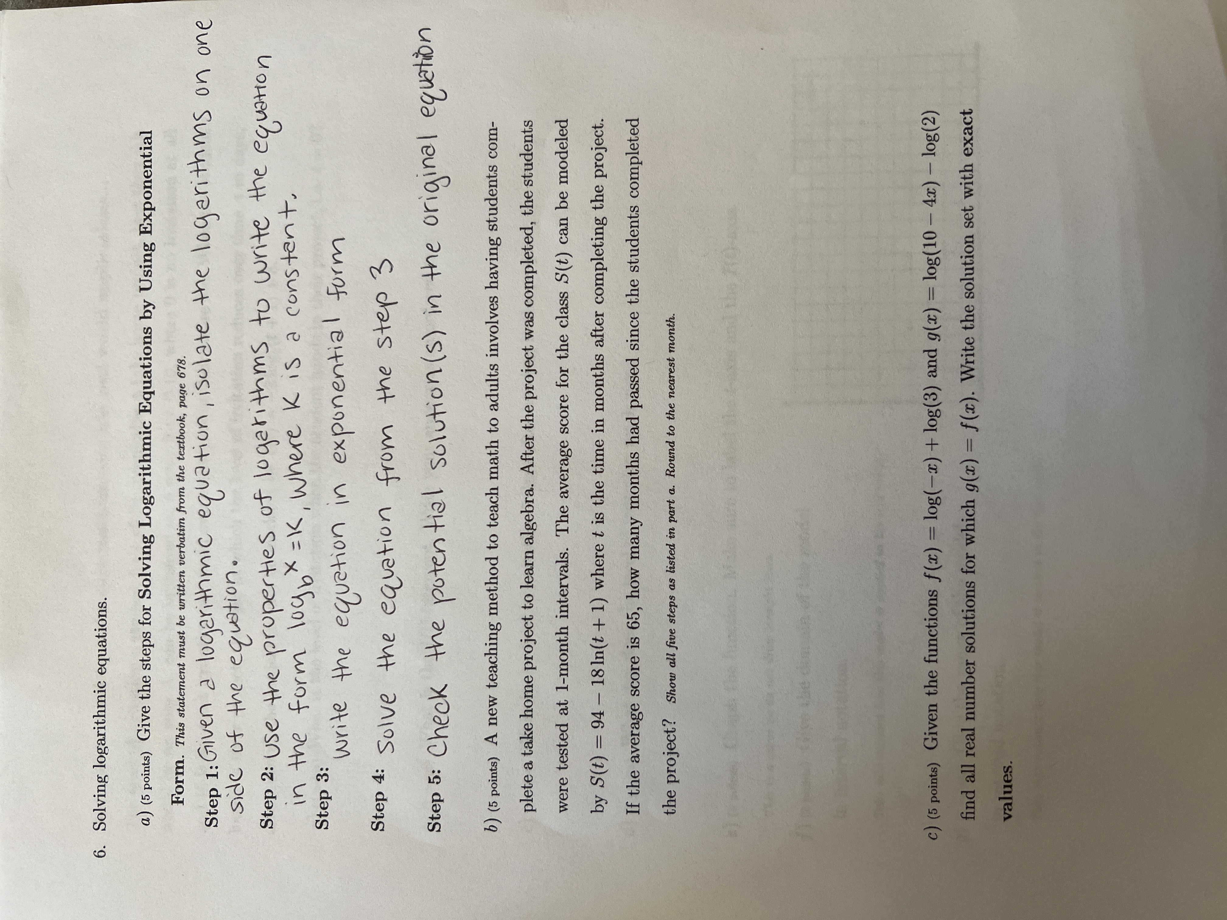 f) (3 points) Provide the correct property that