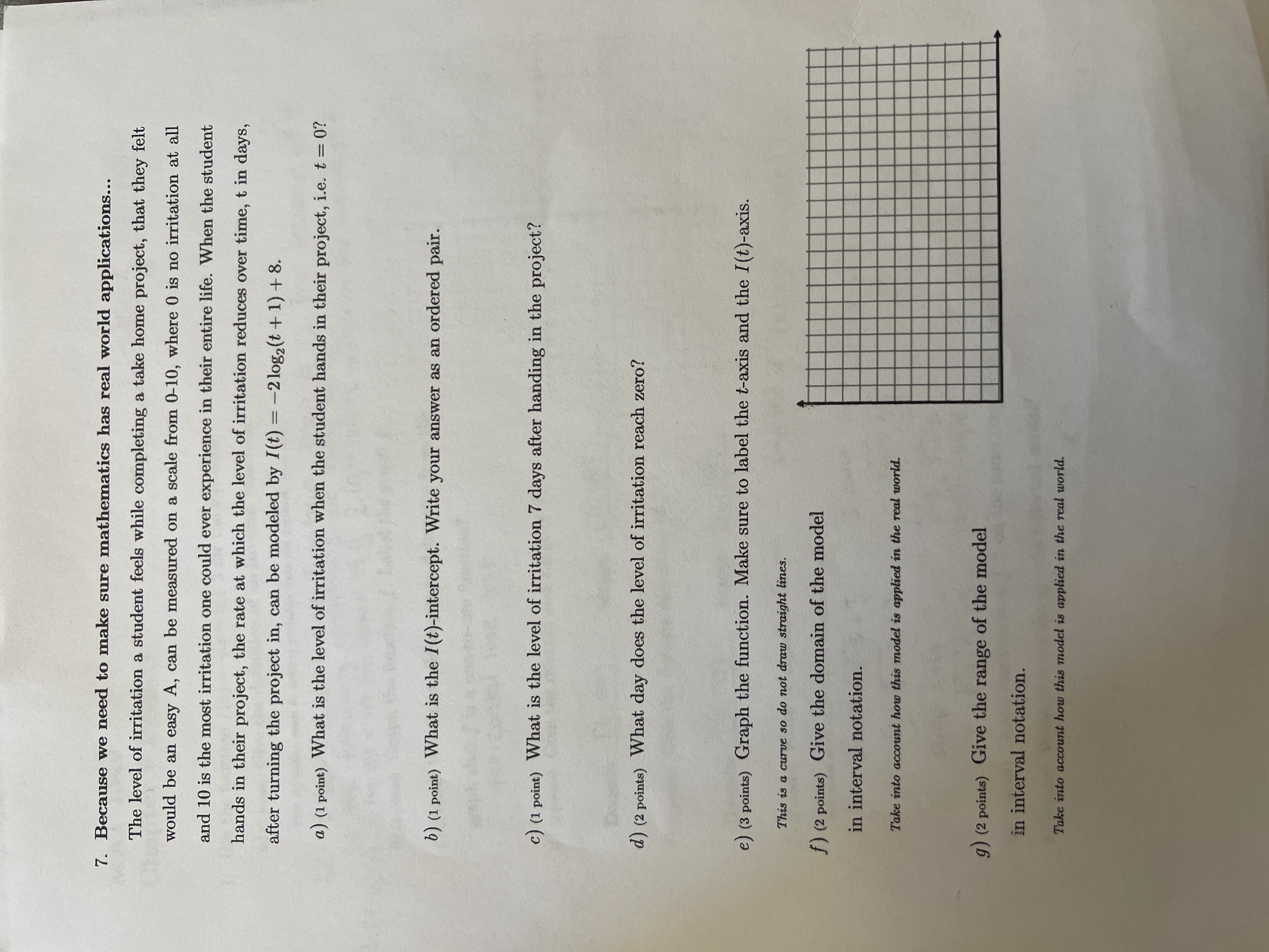 f) (3 points) Provide the correct property that