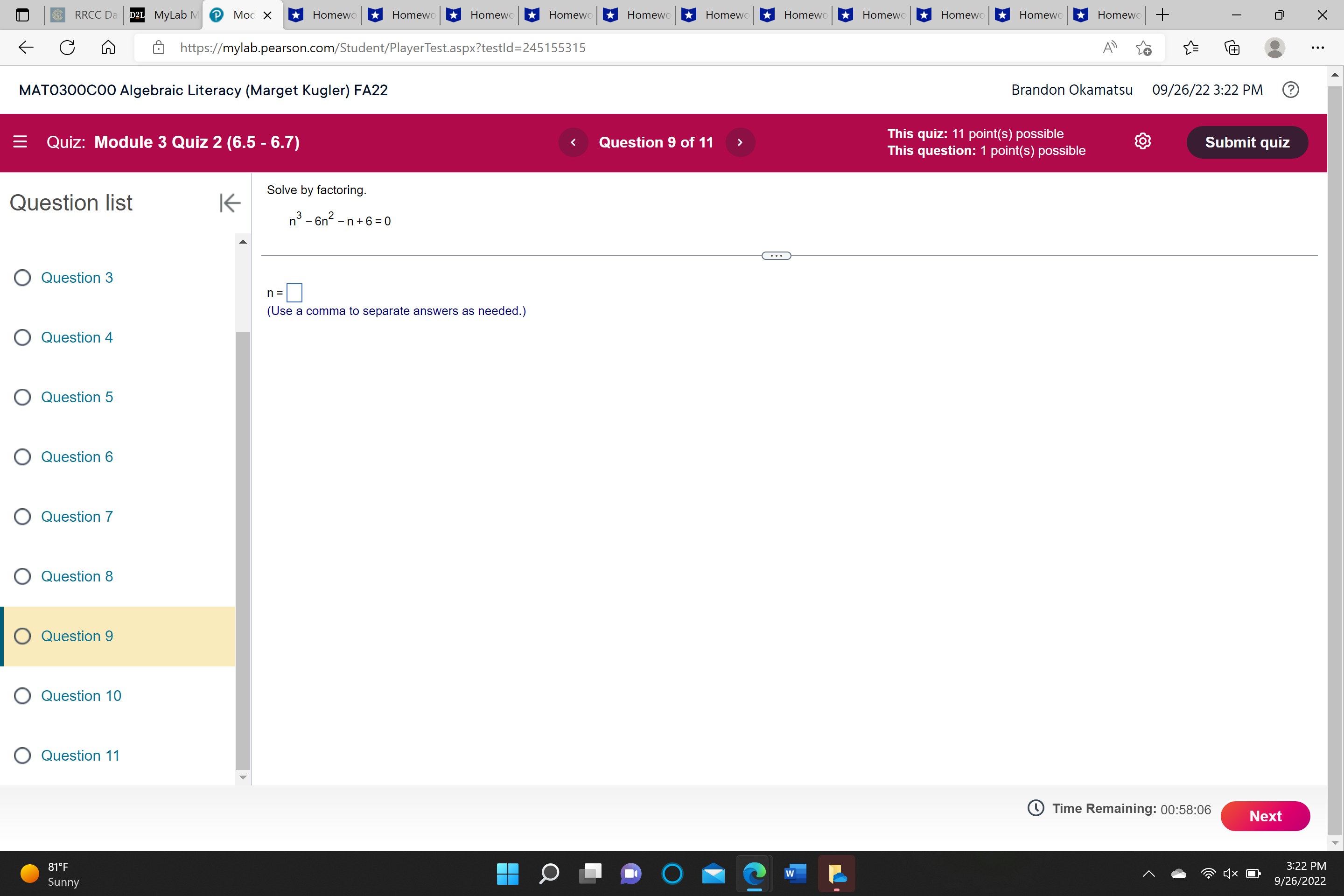 RRCC Da DZI MyLab M @ Mod X Homewo Homewo Homewo