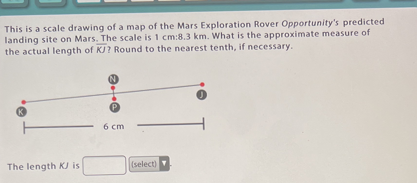 This is a scale drawing of a map of the Mars
