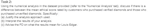 Task 2: Using the numerical analysis in the