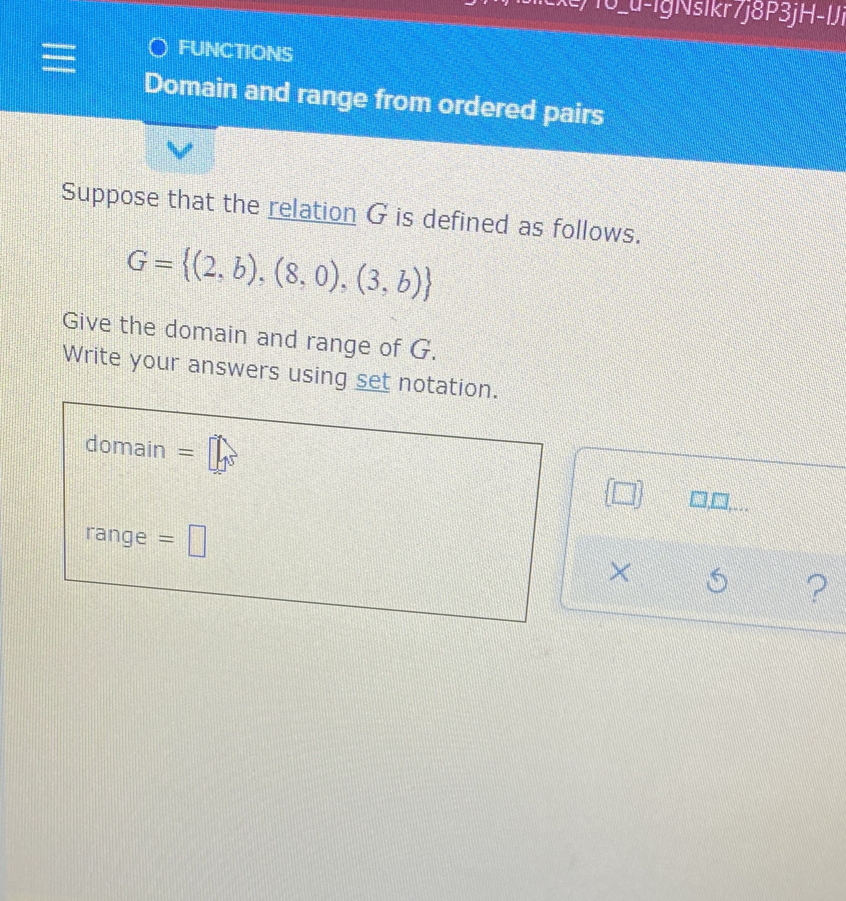 LU-IONSIKr /j8PSj H-Di O FUNCTIONS Domain and