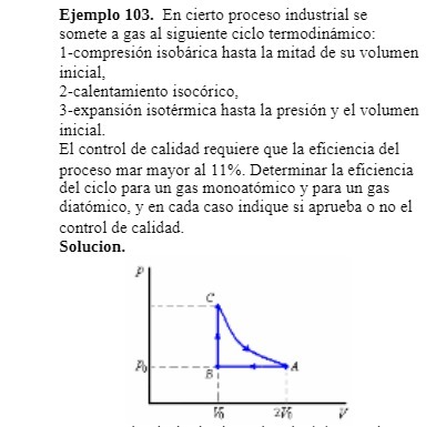 Ejemplo 103. En cierto proceso industrial se