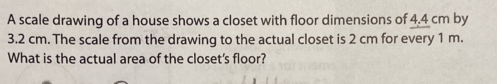 A scale drawing of a house shows a closet with