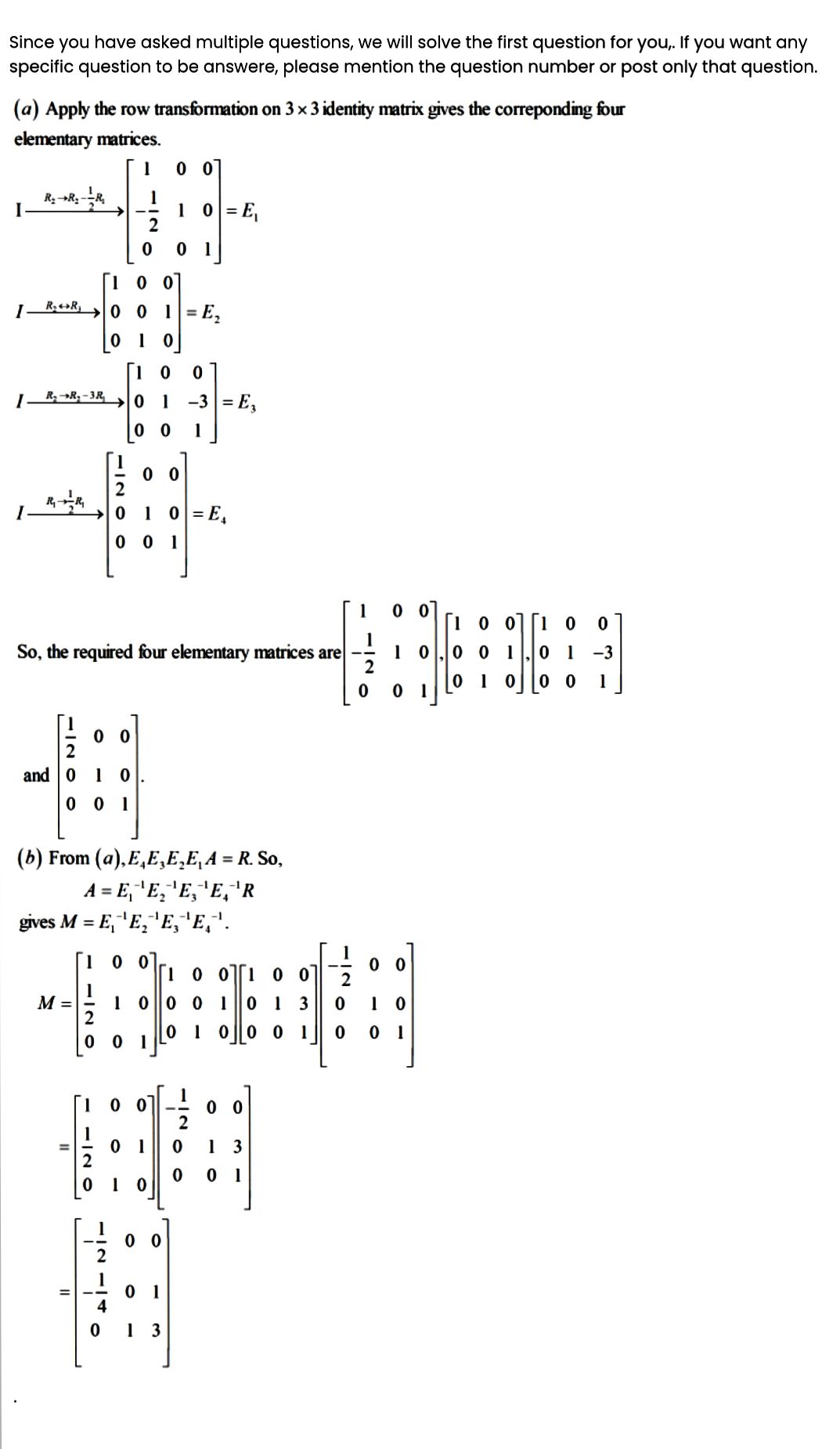 Part (a) and (b) have been answered . However, I