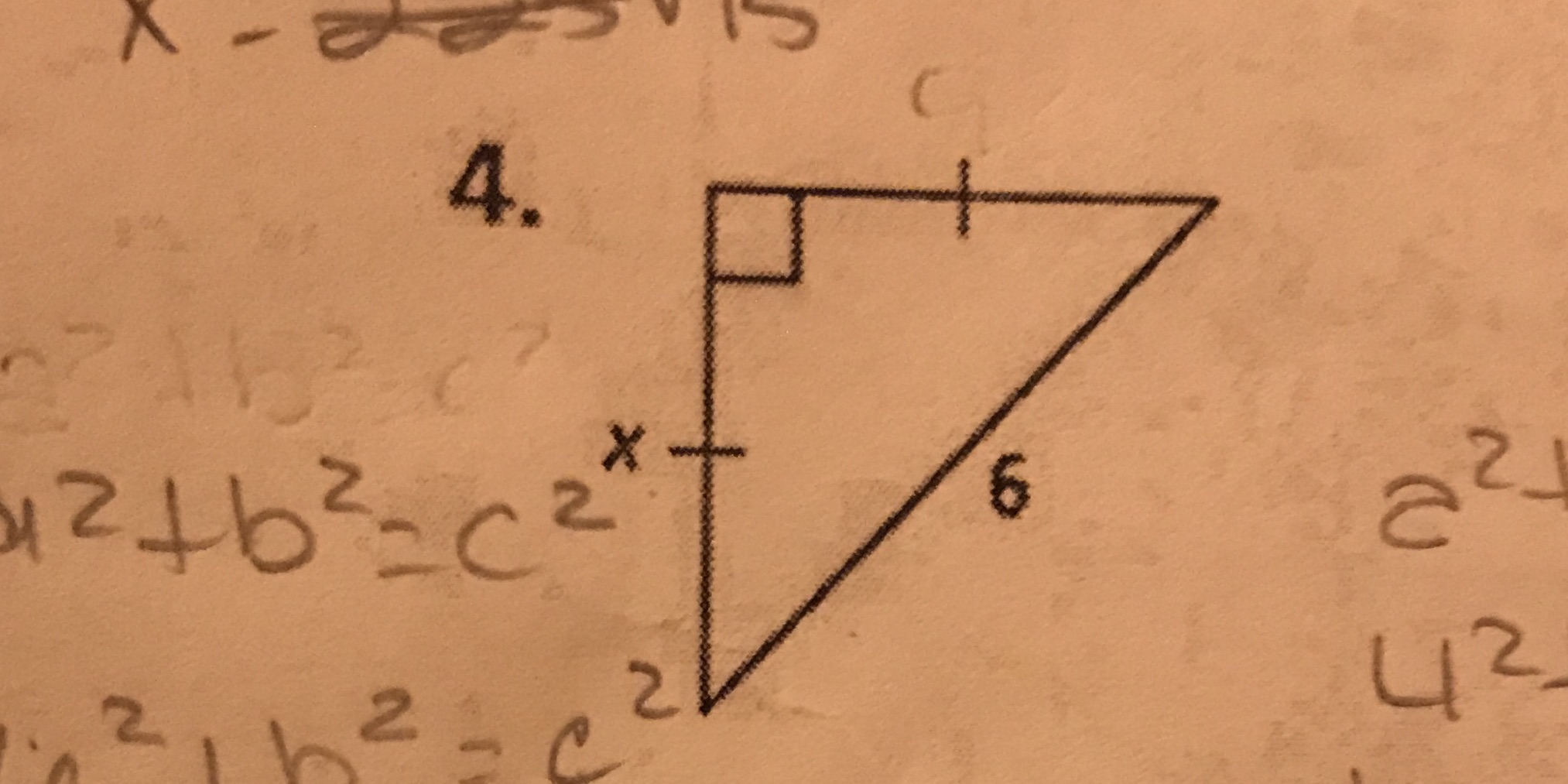 Find the value of x. Write your answers in