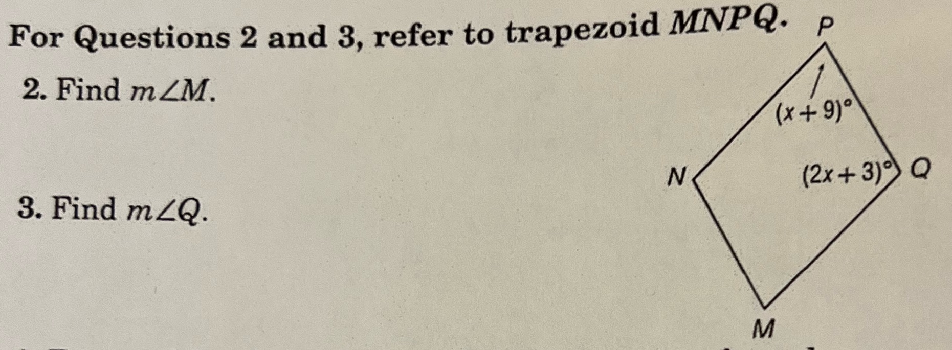 I need help with 2 and 3 For Questions 2 and 3,