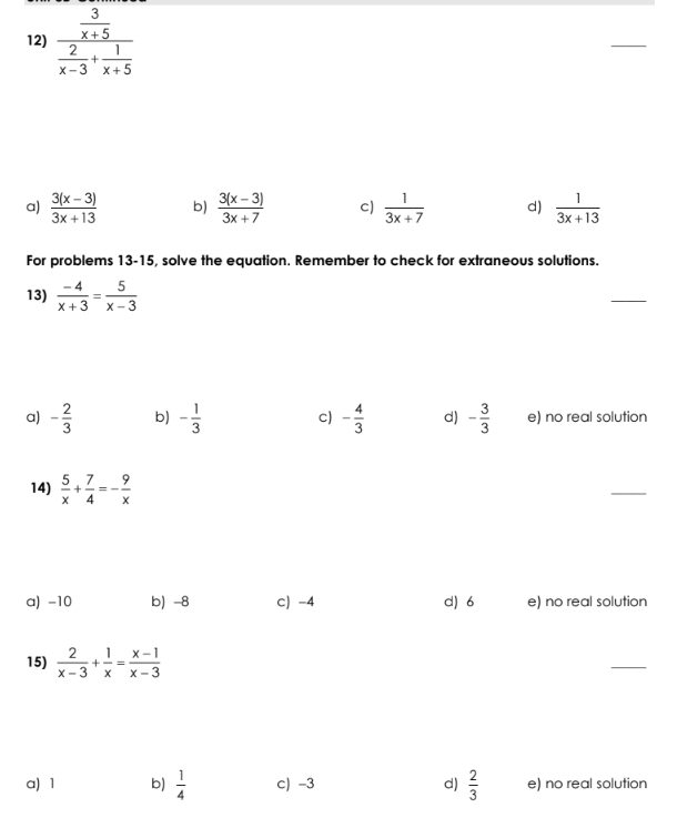 For problems 1-3, simplify the expression, if