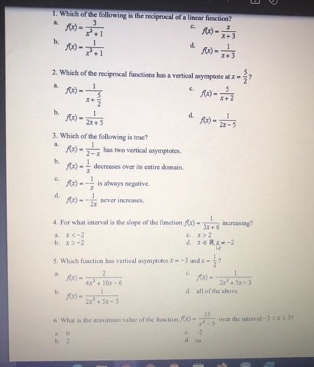 please answer all multiple choice questions I.