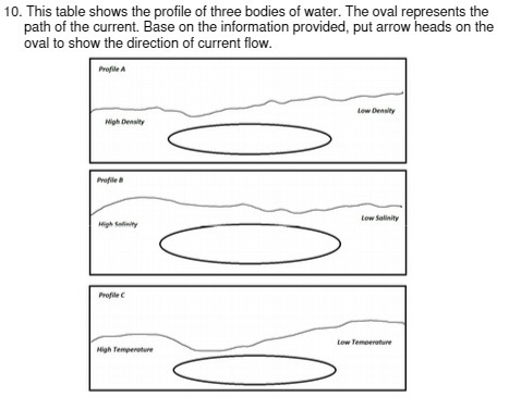 10. This table shows the profile of three bodies