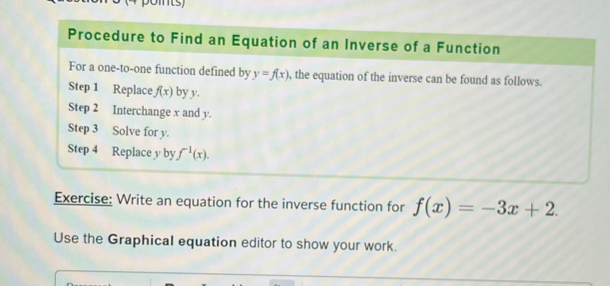 POTTS) Procedure to Find an Equation of an