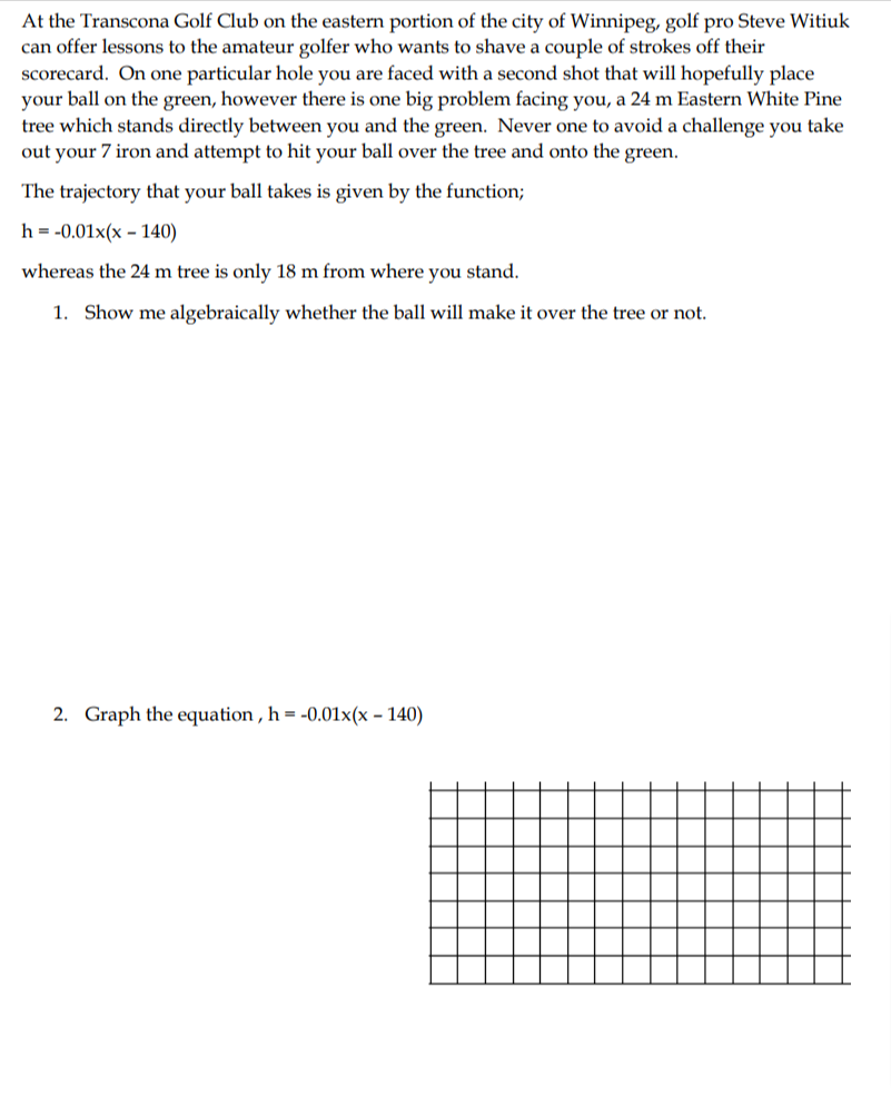 At the Transcona Golf Club on the eastern portion