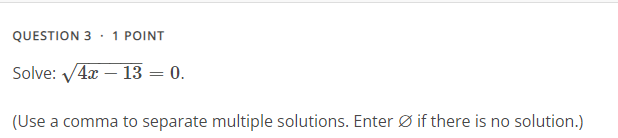 QUESTION 1 . 1 POINT Solve 2x (x + 2) +4 = 0 by