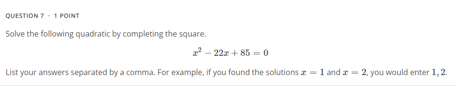 QUESTION 1 . 1 POINT Solve 2x (x + 2) +4 = 0 by