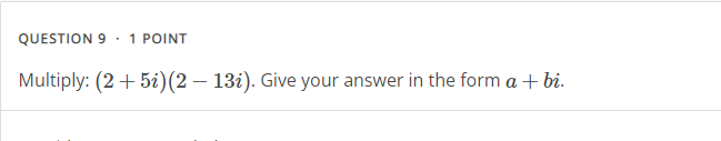 QUESTION 1 . 1 POINT Solve 2x (x + 2) +4 = 0 by