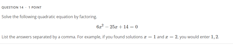 QUESTION 1 . 1 POINT Solve 2x (x + 2) +4 = 0 by