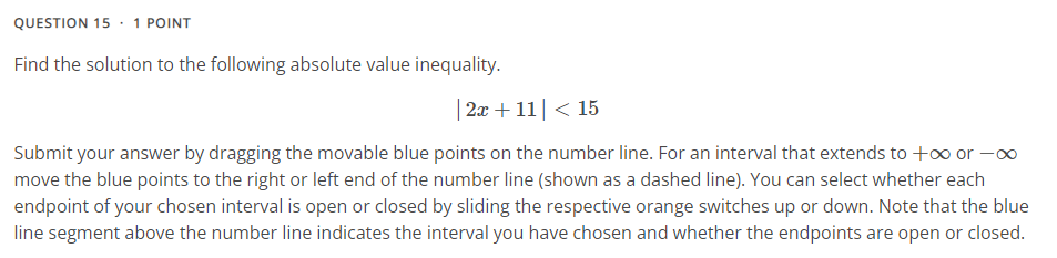 QUESTION 1 . 1 POINT Solve 2x (x + 2) +4 = 0 by