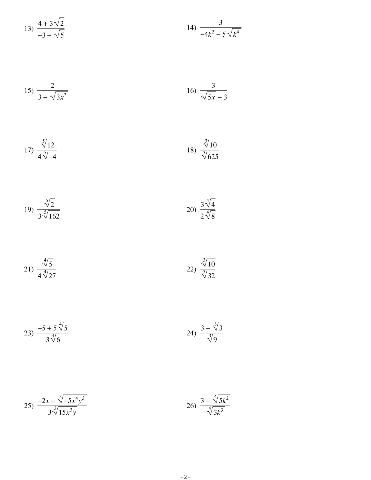 Kuta Software - Infinite Algebra 2 Name Adding,