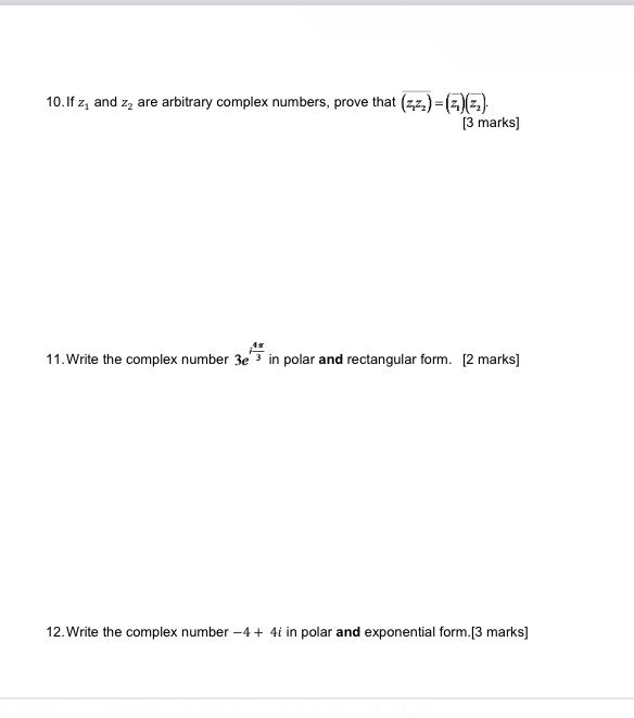 All Calculations must be shown to earn full