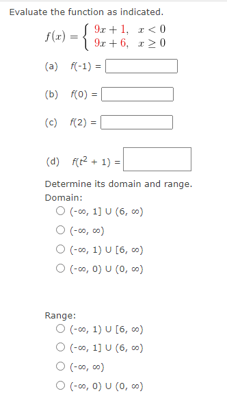 Evaluate the function as indicated. 3m+l1m <0