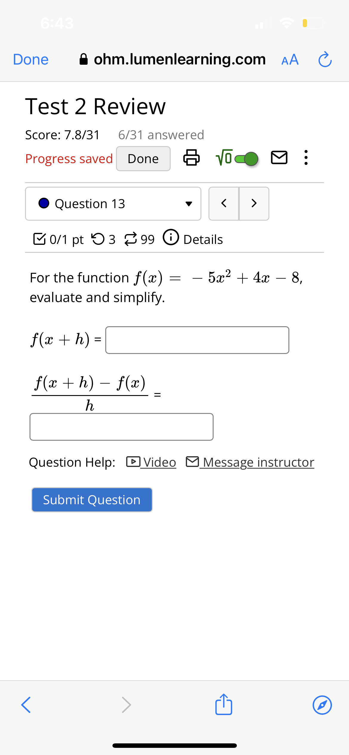 The graph of f(x) is shown in red. Draw the graph