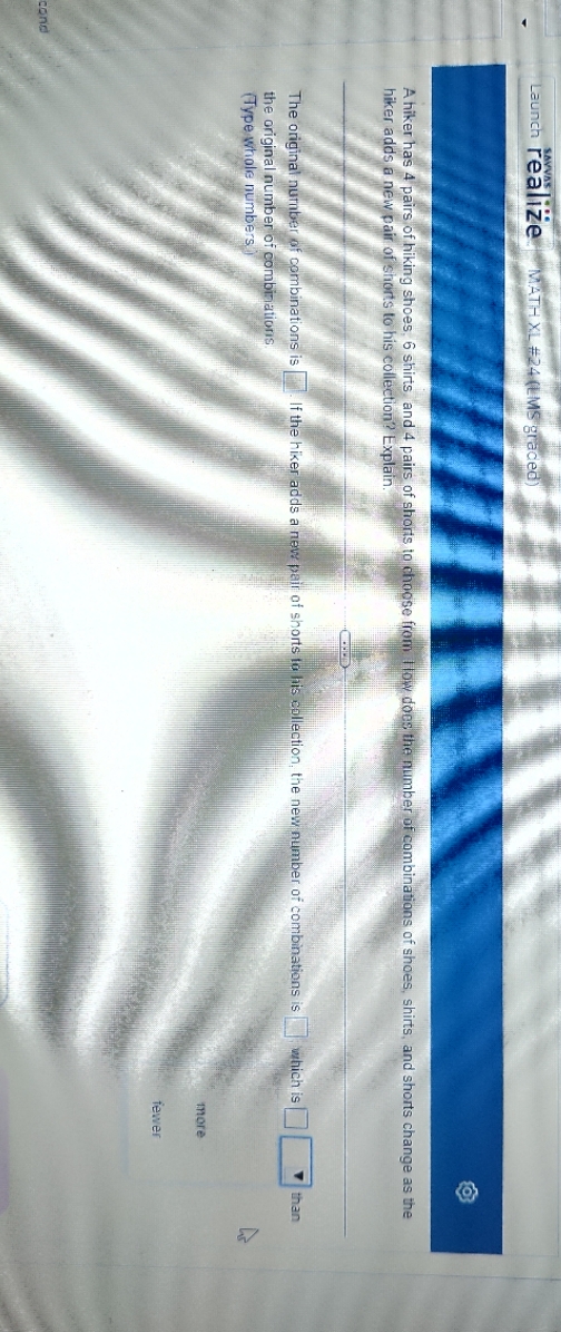 SAVVAS Launch realize MATH XL #24 (LMS graded) A