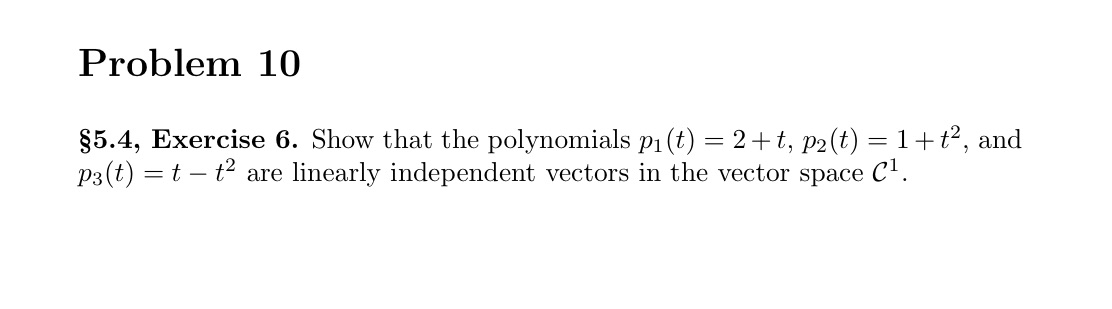 Problem 10 5.4, Exercise 6. Show that the