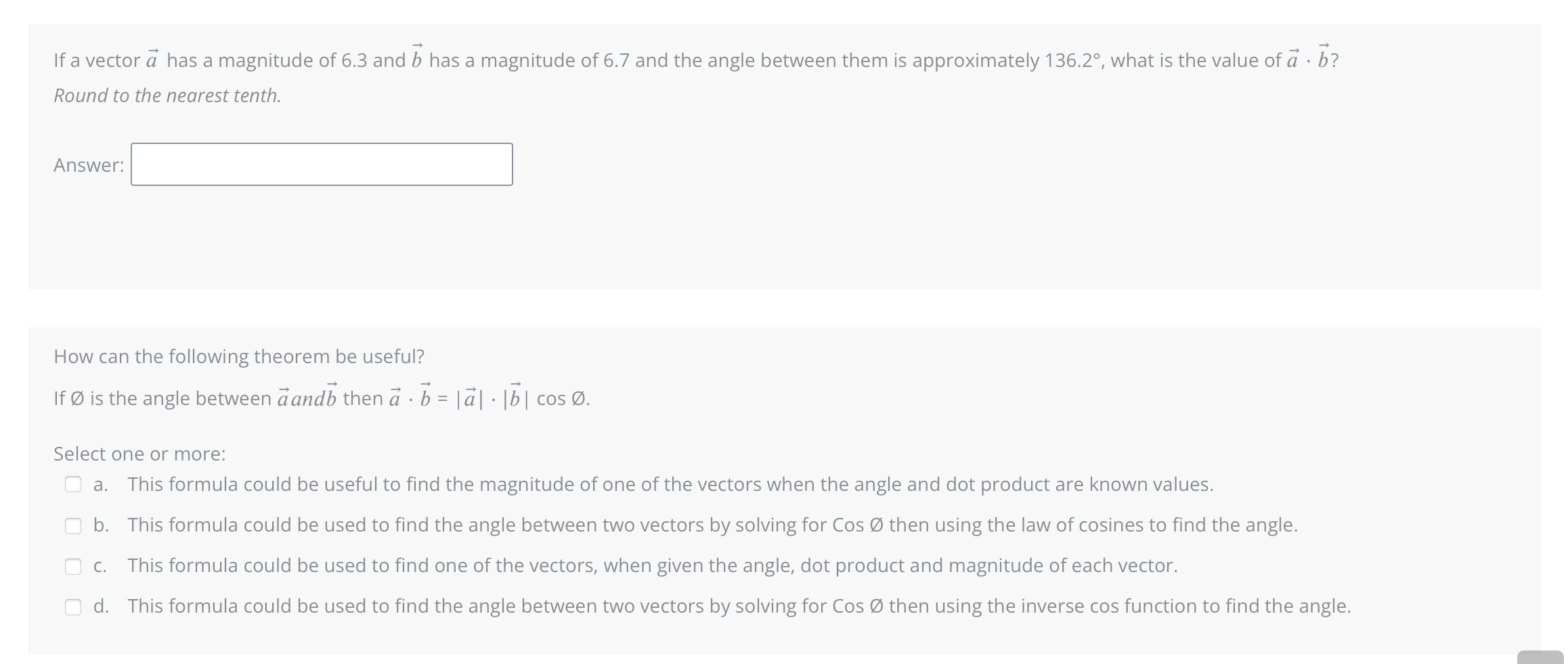 |fa vector 5 has a magnitude of 6.3 and I; has a