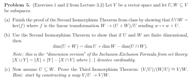 Thank you for helping! Problem 5. (Exercises 1