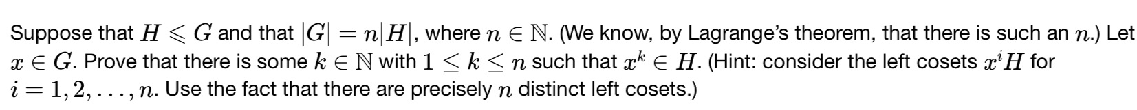 Suppose that H S G and that |Gi : an|, where n E
