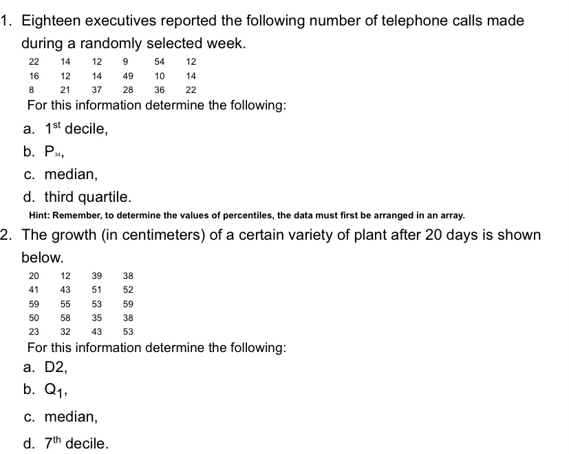 Only Do Question #1 and #2 on the worksheet.