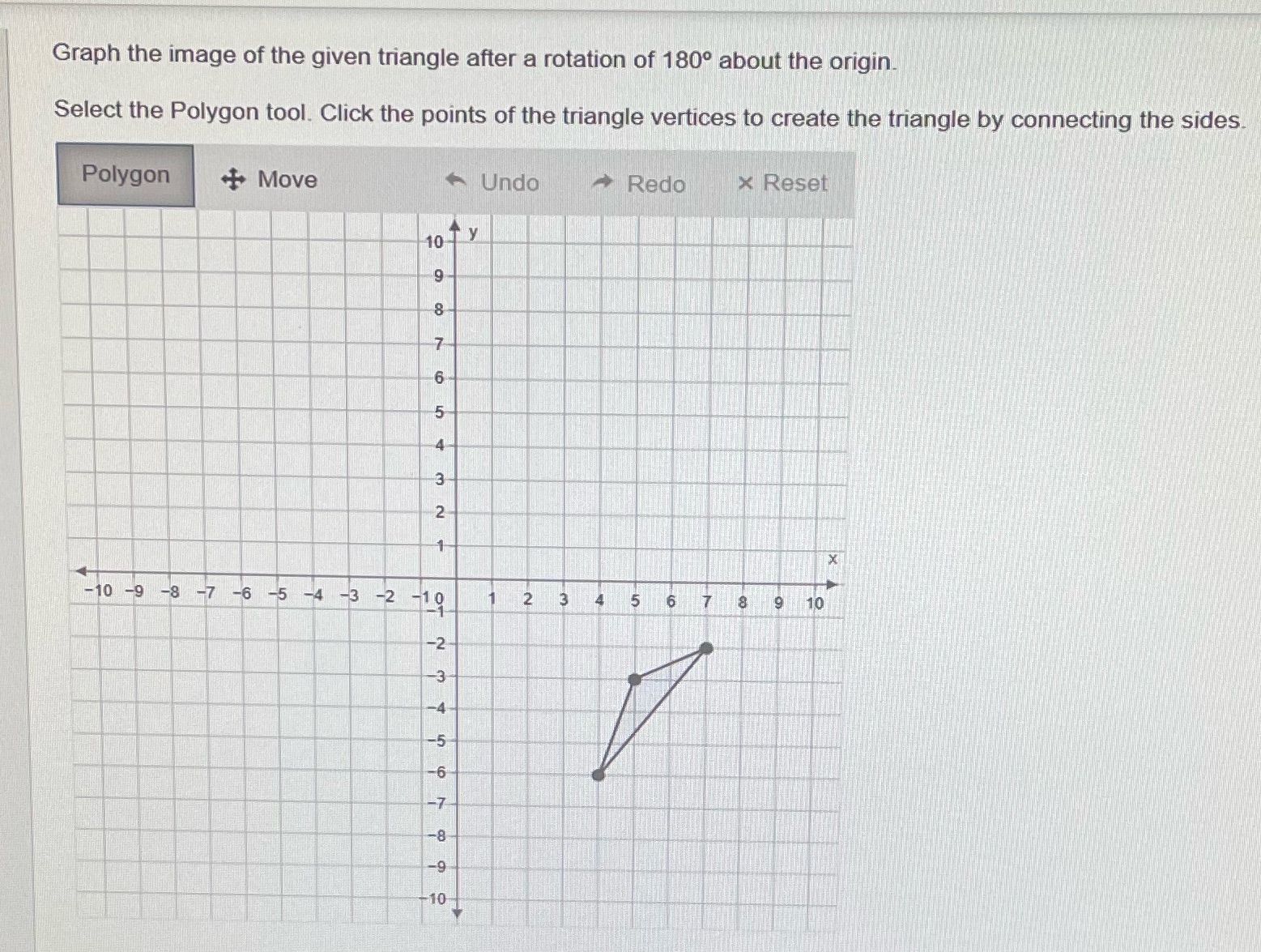 Graph the image of the given triangle after a