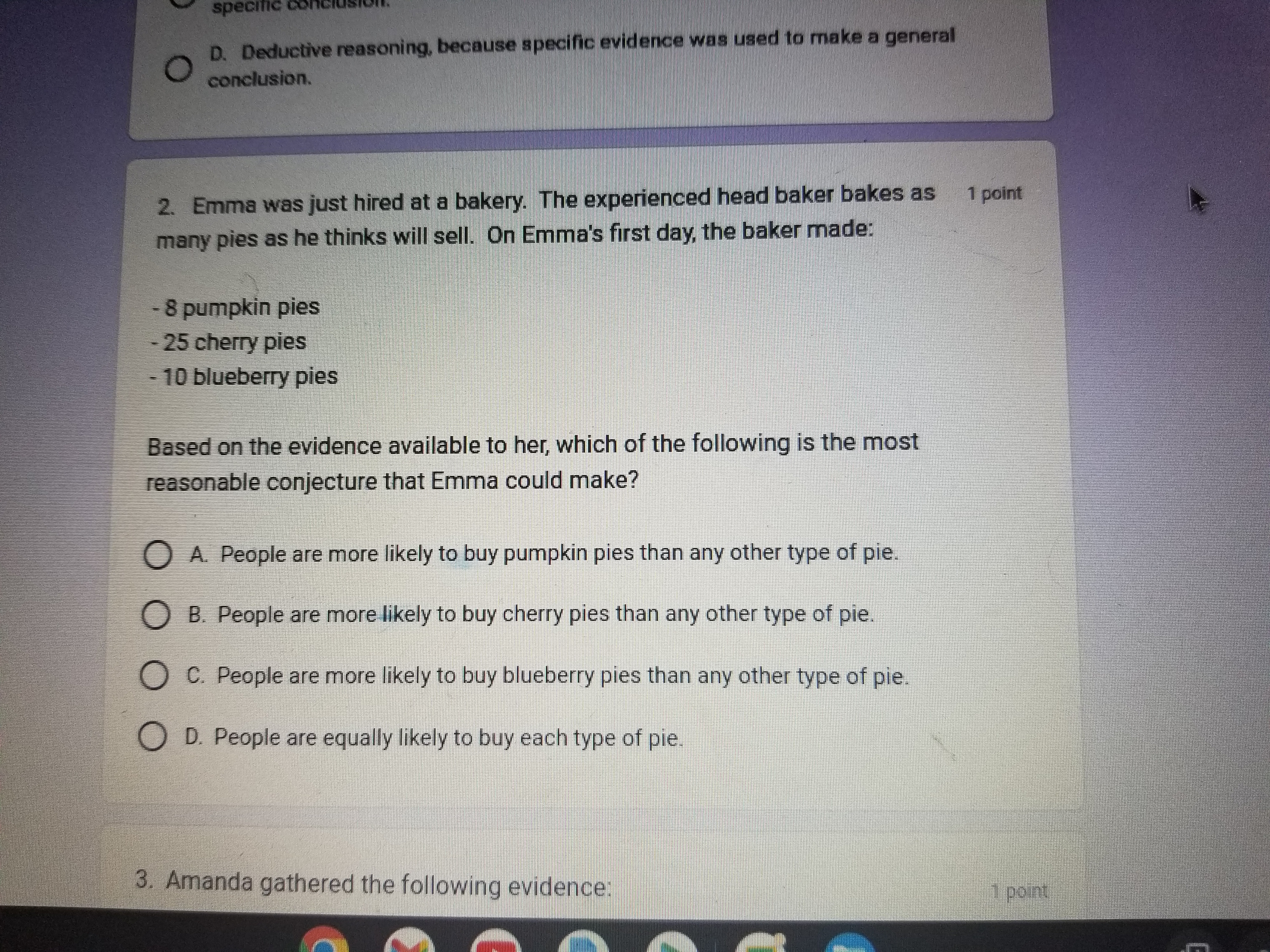 1. The following logical reasoning was performed