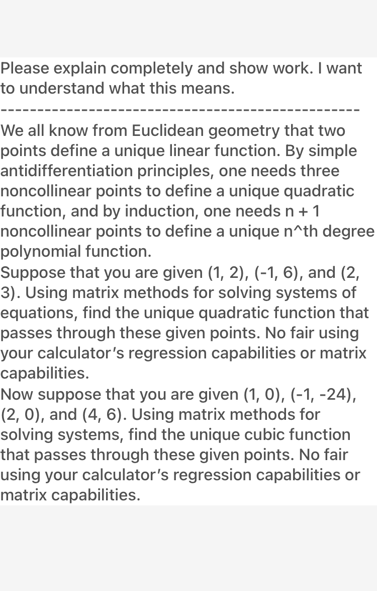 Linear algebra help me understand Please explain