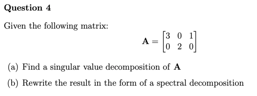 Hi could you please help me solve Question 4