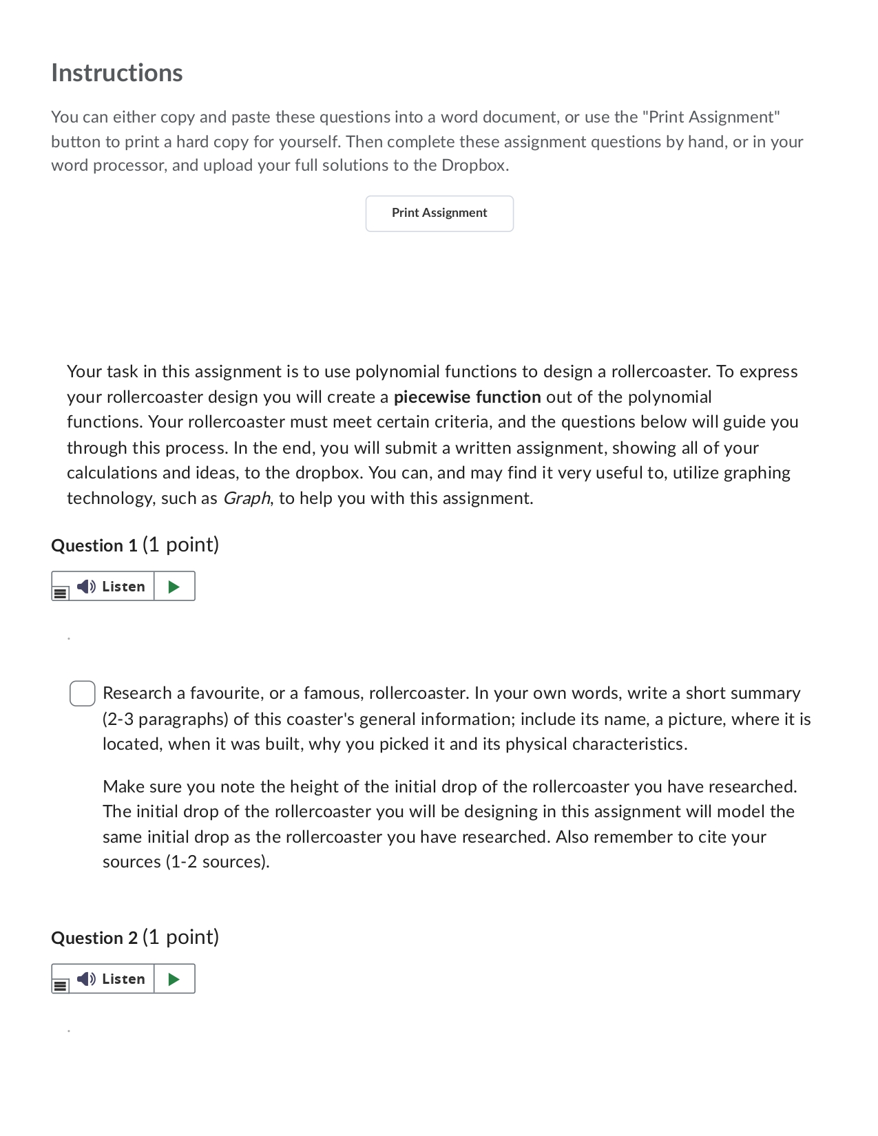 Instructions You can either copy and paste these